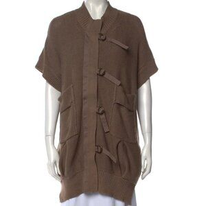Stella McCartney Mock Neck Brown Long Sweater Large